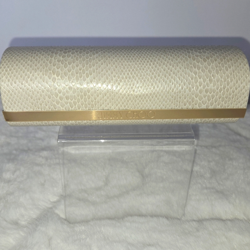 Jimmy Choo Cream Eyeglass Case